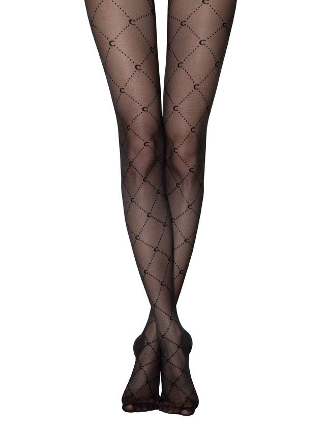 Rajstopy damskie CE FANTASY PATTERN, rozmiar 2, nero - 3