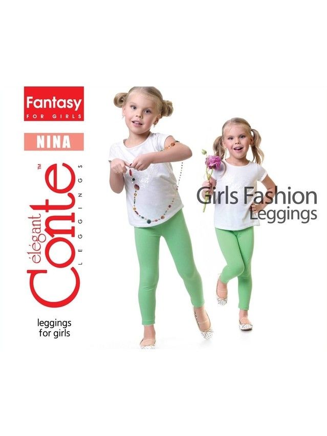 Legginsy dla dziewczynek NINA, r. 110,116-56, coral - 1