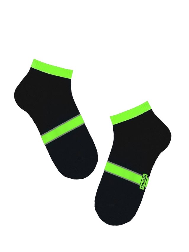 Skarpety męskie ACTIVE (krótkie),r. 25, 066 czarny-seledynowy - 1
