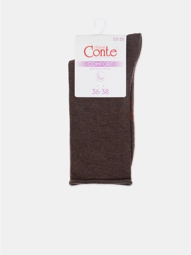 Skarpetki damskie bawełniane COMFORT (bez ściągacza),r. 36-38, 000 brązowy - 7