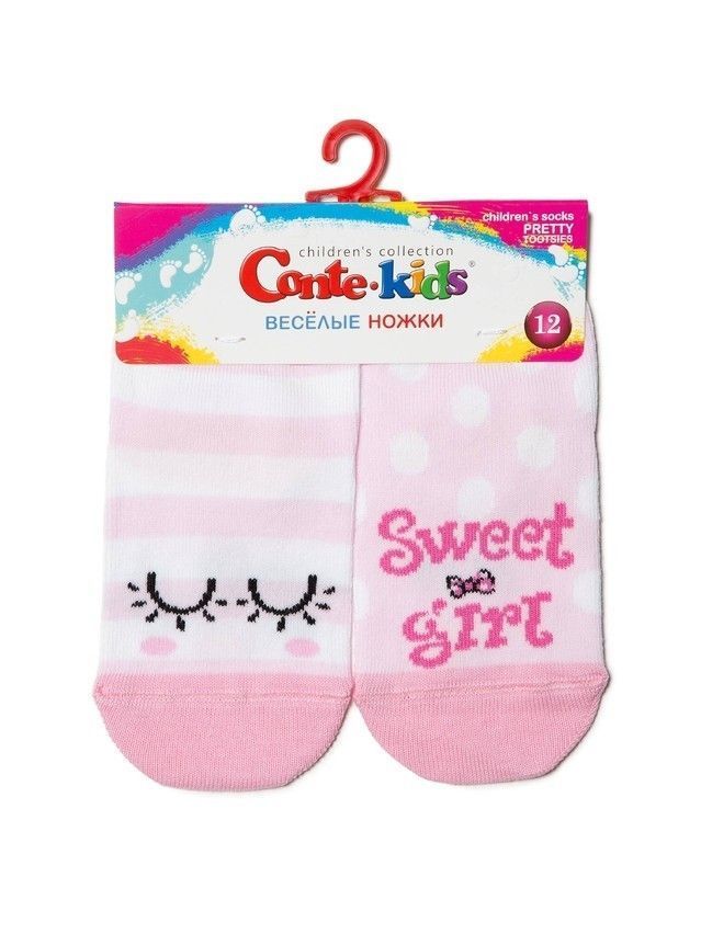 Skarpetki dziecięce CONTE-KIDS CHEERFUL LEGS, r.18-20, 284 jasnoróżowy - 2
