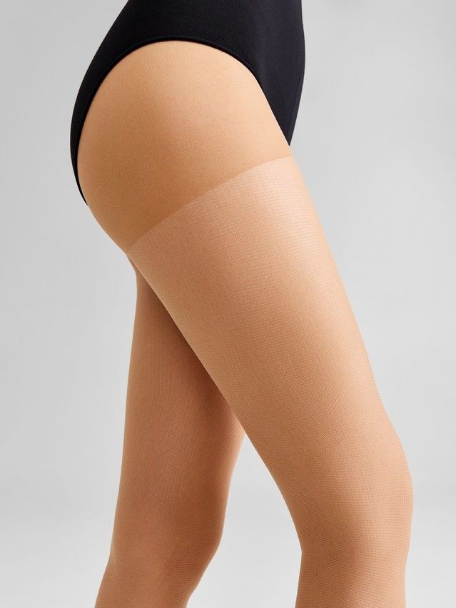 Rajstopy damskie CONTE ELEGANT MICRORETE, r.2, natural - 3