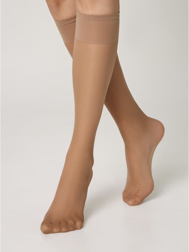 Podkolanówki damskie CONTE ELEGANT SOLO 40 (2 pary) (box),r.23-25, bronz - 1