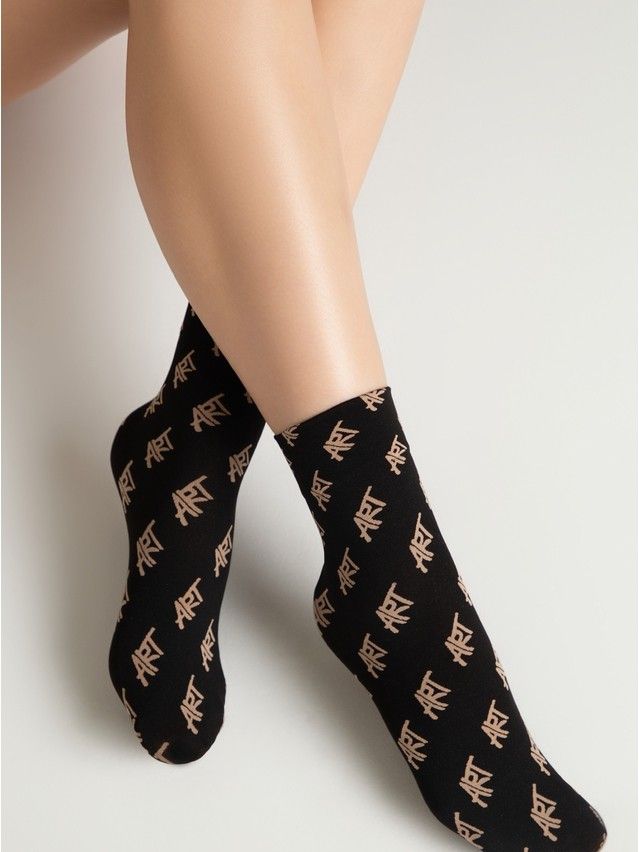 Skarpetki damskie CONTE ELEGANT FANTASY, r.36-39, nero-natural - 3