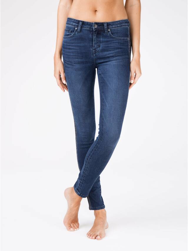 Spodnie jeansowe CONTE ELEGANT CON-99, r.170-90, ciemnoniebieski - 1