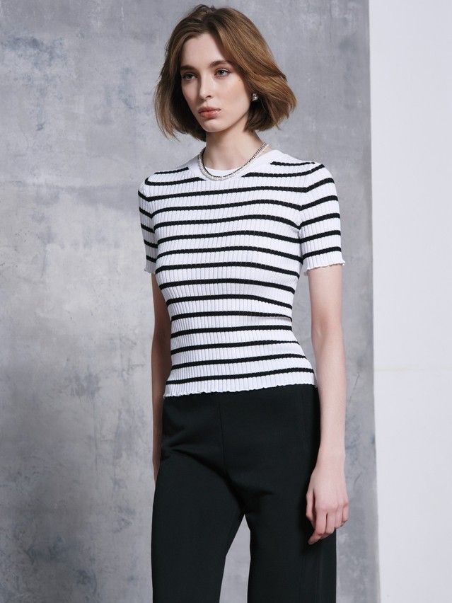 Джемпер женский CE LDK2335 23С-35СП, р.170-88, white-black - 2