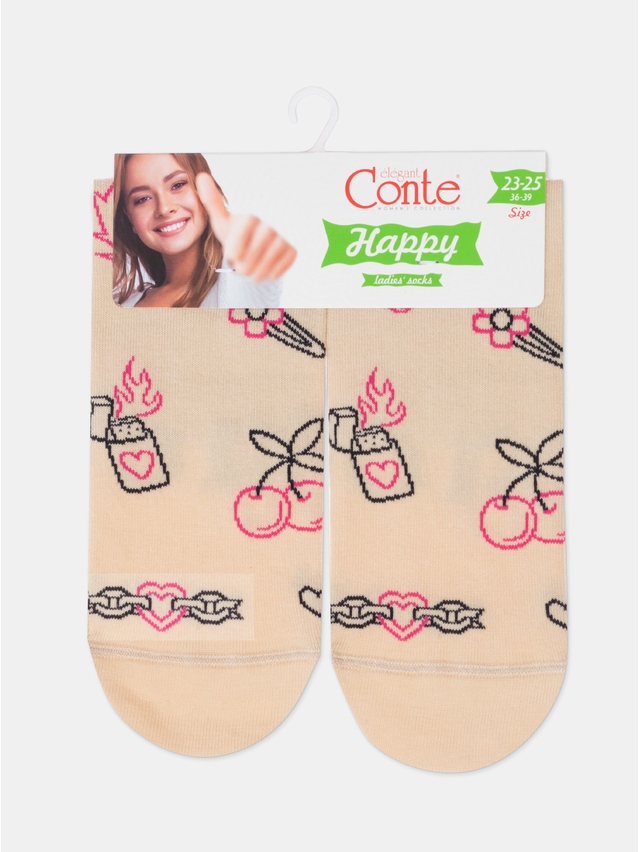 Носки жен. хлопковые CE HAPPY 17С-21СП, р.23-25, 605 бежевый - 8