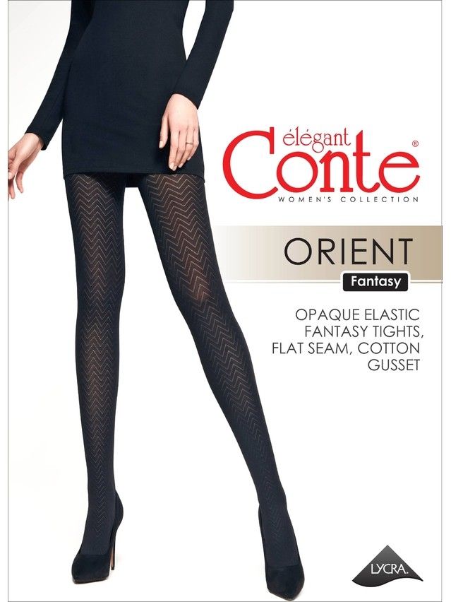 Rajstopy damskie CONTE ELEGANT ORIENT, r.2, nero - 2