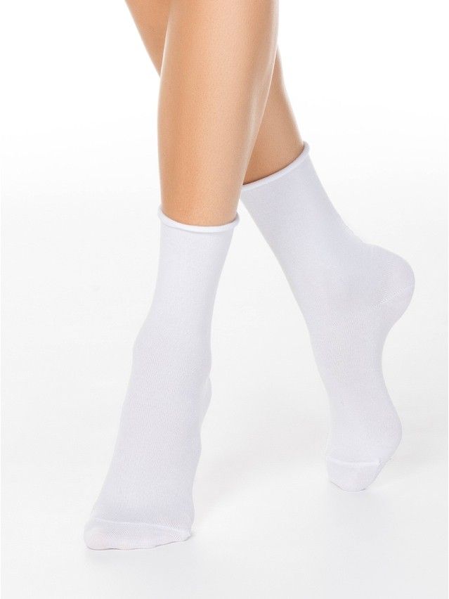 Skarpetki damskie bawełniane COMFORT (bez ściągacza) 19С-101СП, r. 36-37, 000 biały - 1