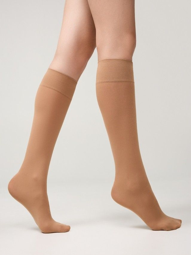Podkolanówki CONTE ELEGANT MICROFIBRA 50 (koperta),r.36-39, natural - 2