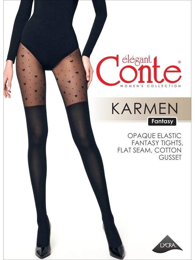Rajstopy damskie CONTE ELEGANT KARMEN, r.2, nero - 3