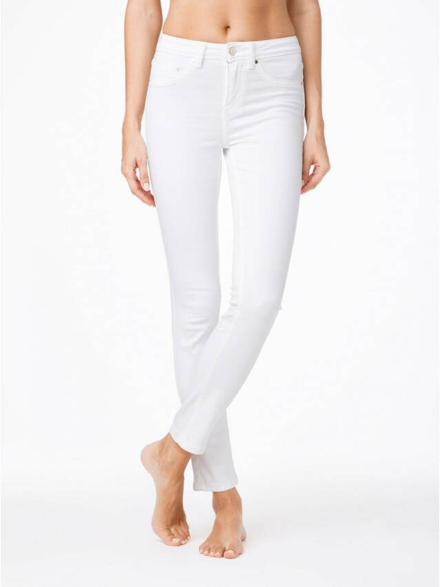 Spodnie jeansowe CONTE ELEGANT CON-38W (NEW),r.170-90, biały - 2