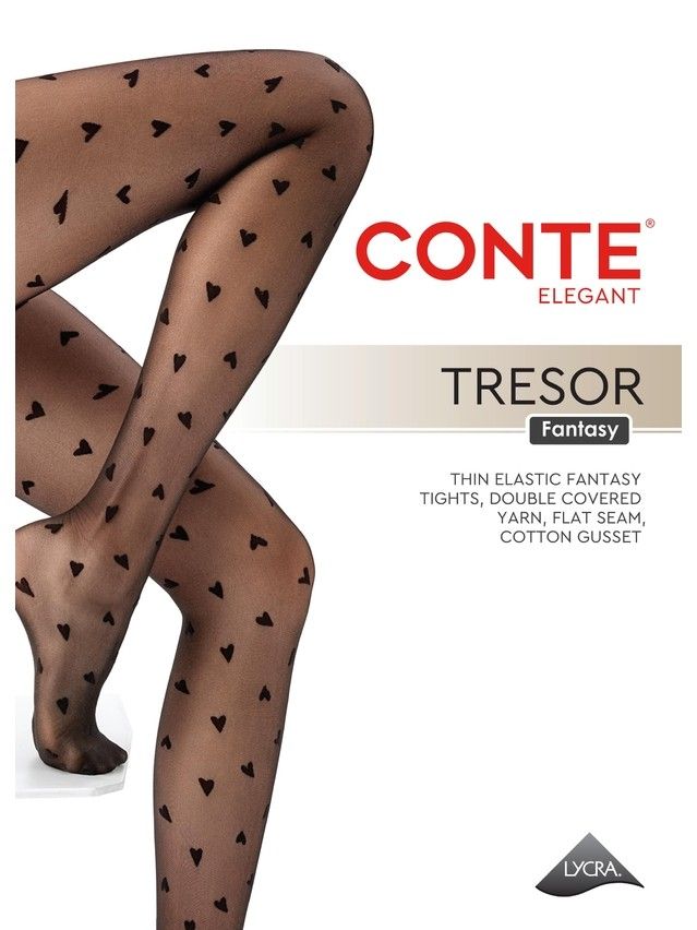 Rajstopy damskie CONTE ELEGANT TRESOR, r.2, nero - 4