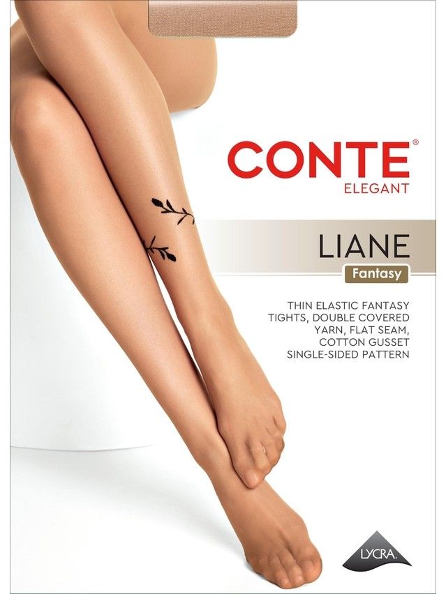 Rajstopy damskie CONTE ELEGANT LIANE, r.2, bronz - 3