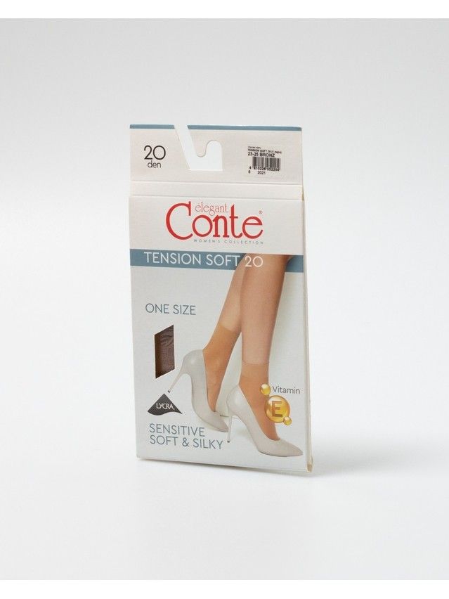 Skarpety damskie TENSION SOFT 20 (1 para),r. 23-25, bronz - 5