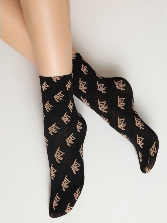 Skarpetki damskie CONTE ELEGANT FANTASY, r.36-39, nero-natural - 4