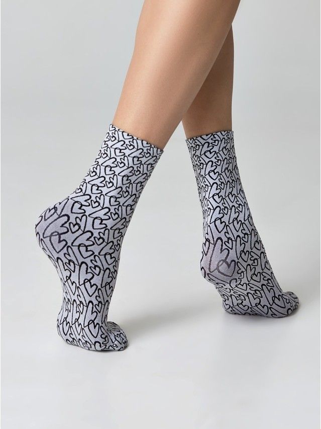 Skarpetki damskie CONTE ELEGANT FANTASY, r.36-39, nero-bianco - 3