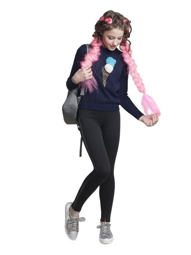 Legginsy dla dziewczynek CLASSY, r.134,140-72, black - 4