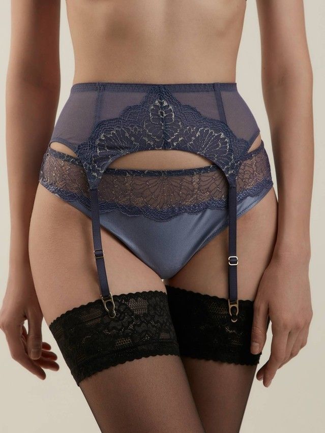 Pas do pończoch CE SATIN TA0020, r.65, niebieski stalowy - 1