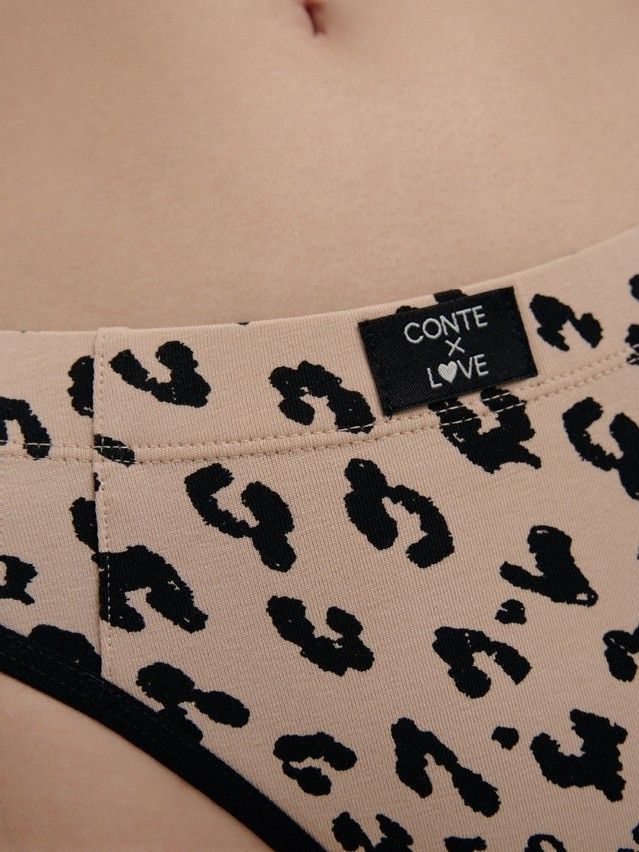Majtki damskie CONTE ELEGANT COTTON LOVE LBR 2532, r.90/XS, beżowo-czarny leo - 5