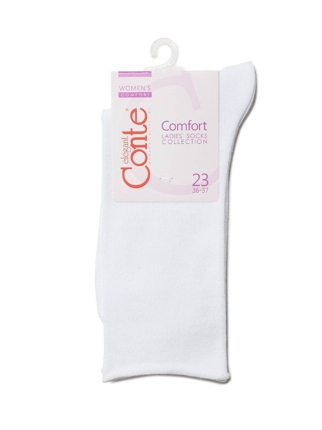 Skarpetki damskie bawełniane COMFORT (bez ściągacza) 19С-101СП, r. 36-37, 000 biały - 2
