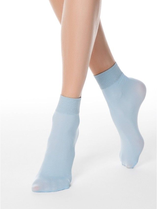 Skarpety poliamidowe damskie FANTASY (lurex) 16С-128СП, r. 23-25, light blue - 1