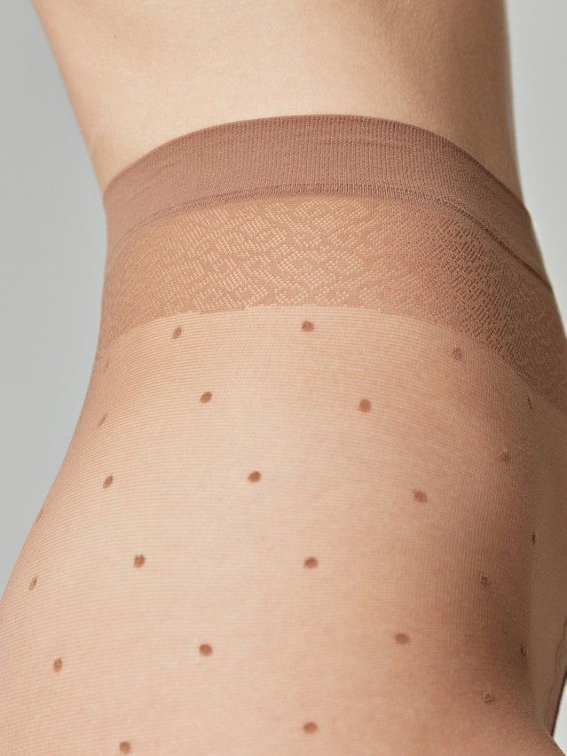 Rajstopy damskie CONTE ELEGANT DOTS, r.2, bronz - 3