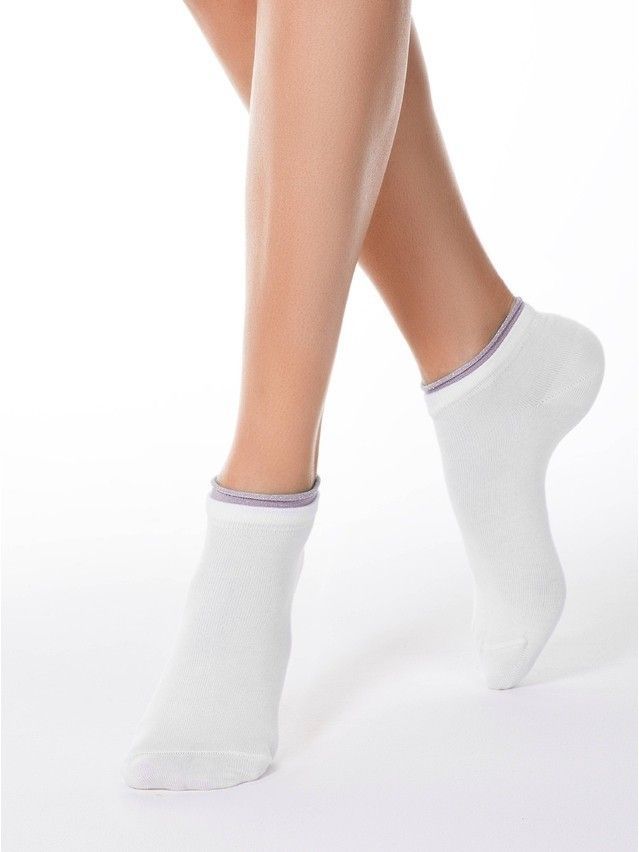 Skarpety damskie CONTE ELEGANT ACTIVE, r. 36-37, 035 biały-seledynowy - 1