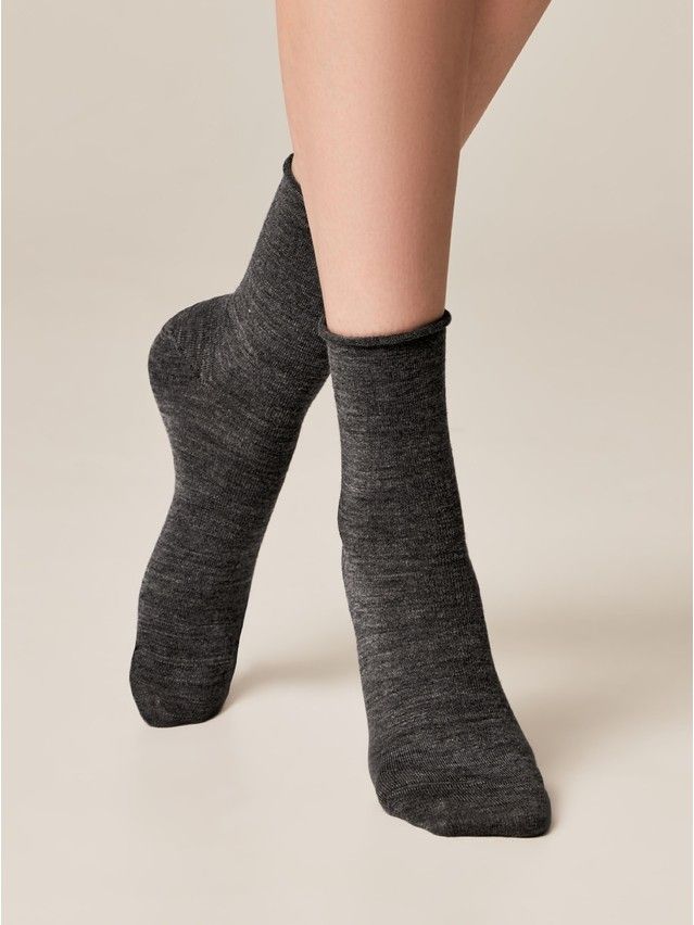 Skarpetki damskie CONTE ELEGANT COMFORT z wełną, r.36-37, 000 ciemnoszary - 2