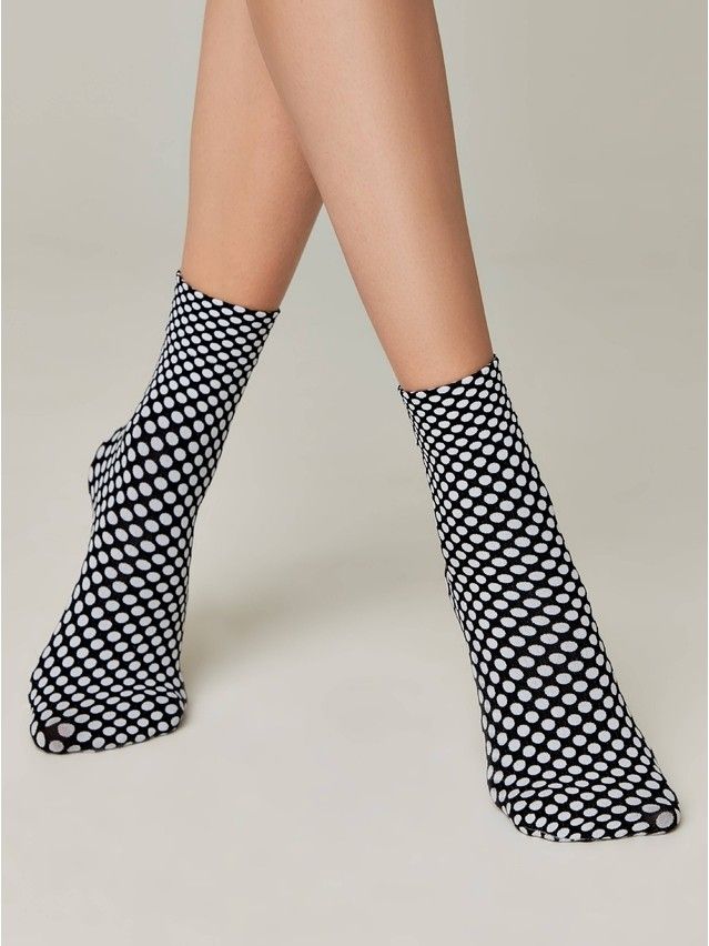 Skarpetki damskie CONTE ELEGANT FANTASY, r.36-39, nero-bianco - 2