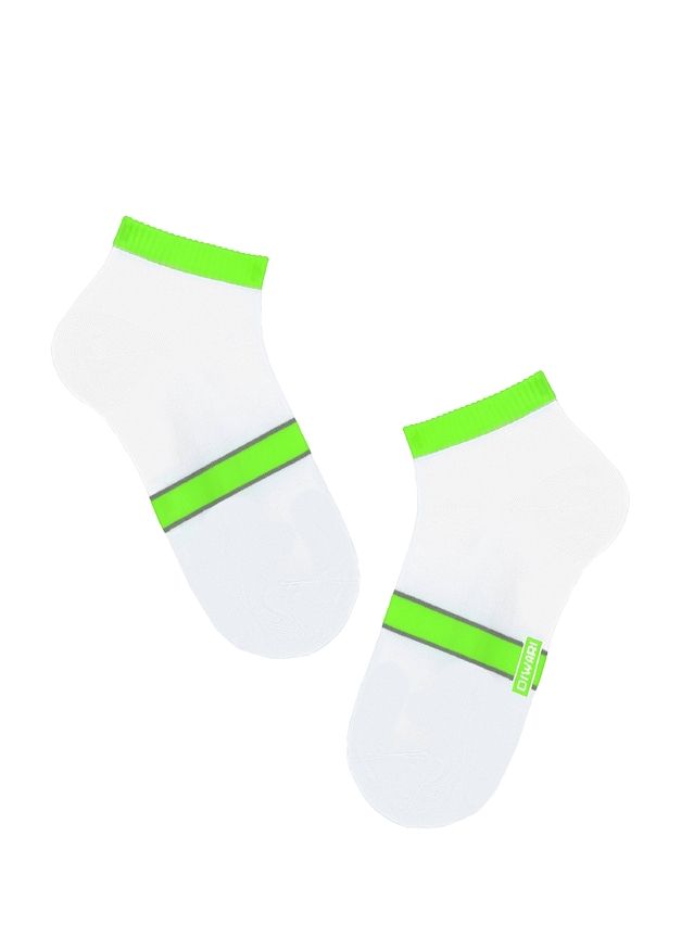 Skarpety męskie ACTIVE (krótkie),r. 25, 066 biały-seledynowy - 1