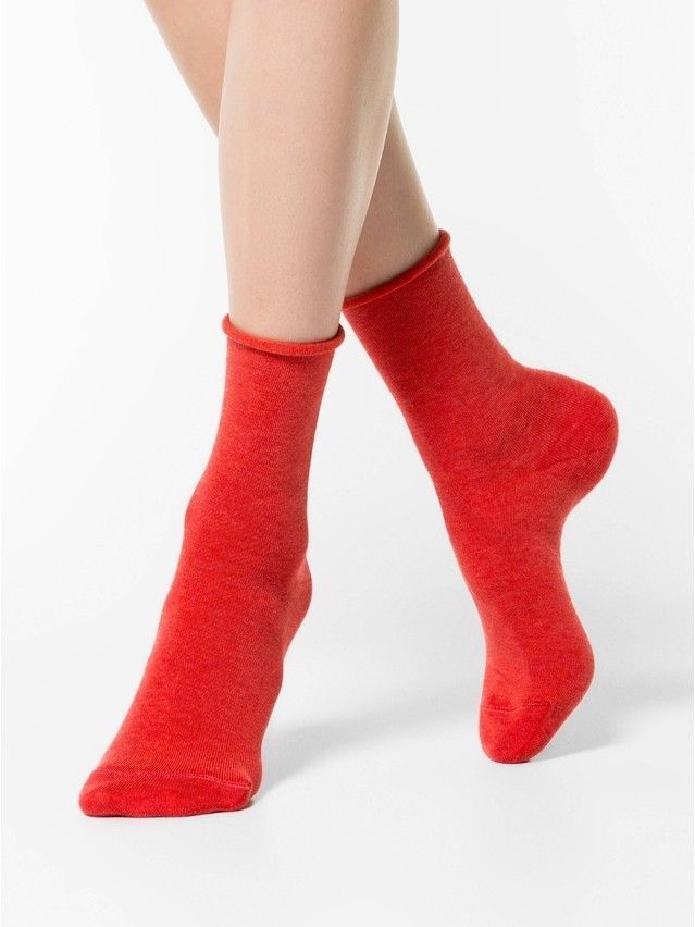Skarpetki damskie bawełniane COMFORT (bez ściągacza),r. 36-37, 000 czerwony - 1