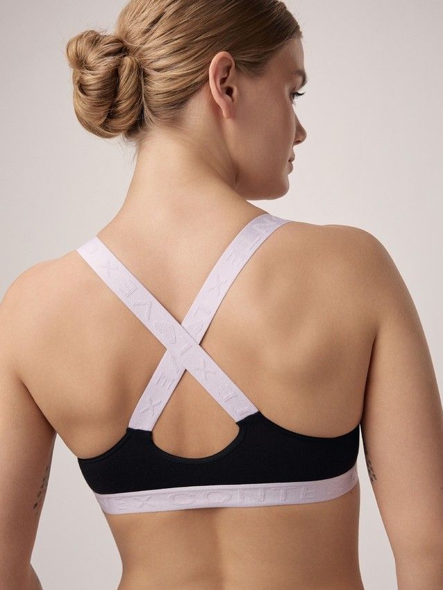 Bustier damski CONTE ELEGANT FLEXIBLE LBE 2236.1, r.170-84/XS, czarny-lawendowy - 2