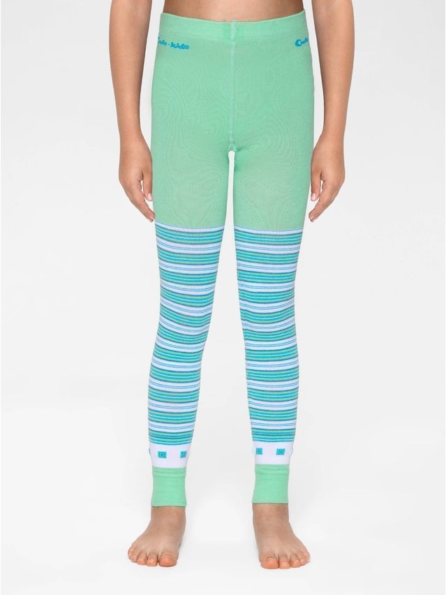 Legginsy dla dziewczynek VIVA, r. 128-134, 007 jasnoseledynowy - 1