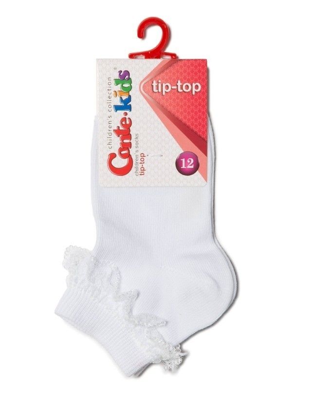 Skarpetki dziecięce TIP-TOP (z koronkową wstążką) 7С-11СP, r.15-17, 000 biały - 5