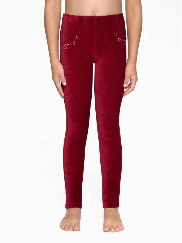 Legginsy dla dziewczynek AVRORA, r.110,116-56, bordo - 2
