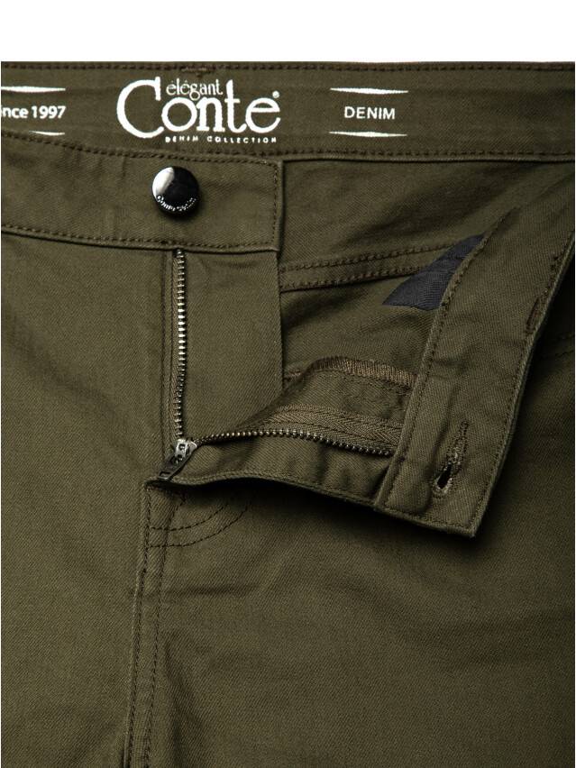 Spodnie denim CONTE ELEGANT CON-139A, r.170-94, khaki - 7