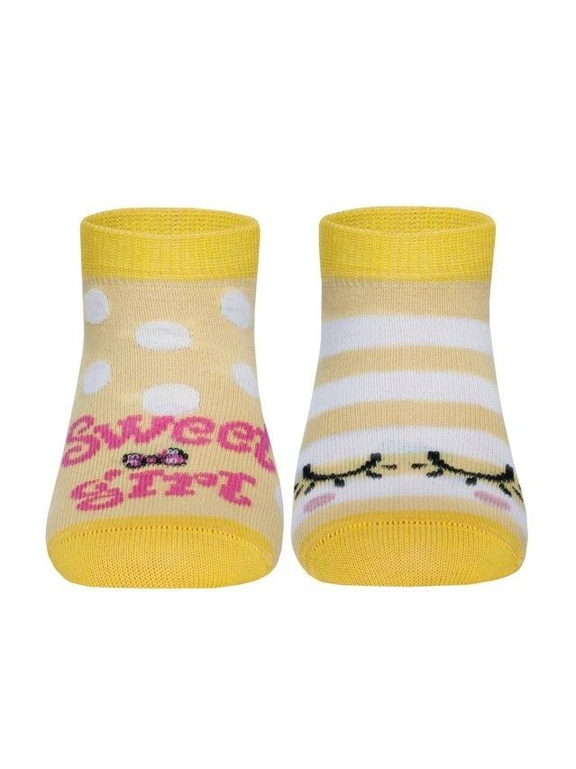 Skarpetki dziecięce CONTE-KIDS CHEERFUL LEGS, r.21-23, 284 jasnożółty - 1