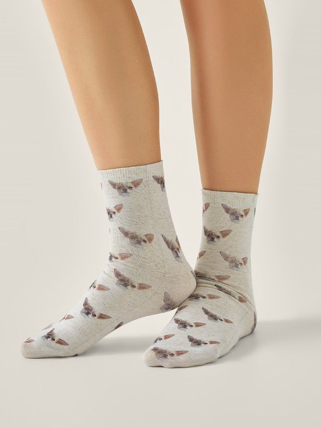 Skarpetki damskie CONTE ELEGANT FANTASY, r.36-38, 748 beżowy - 1