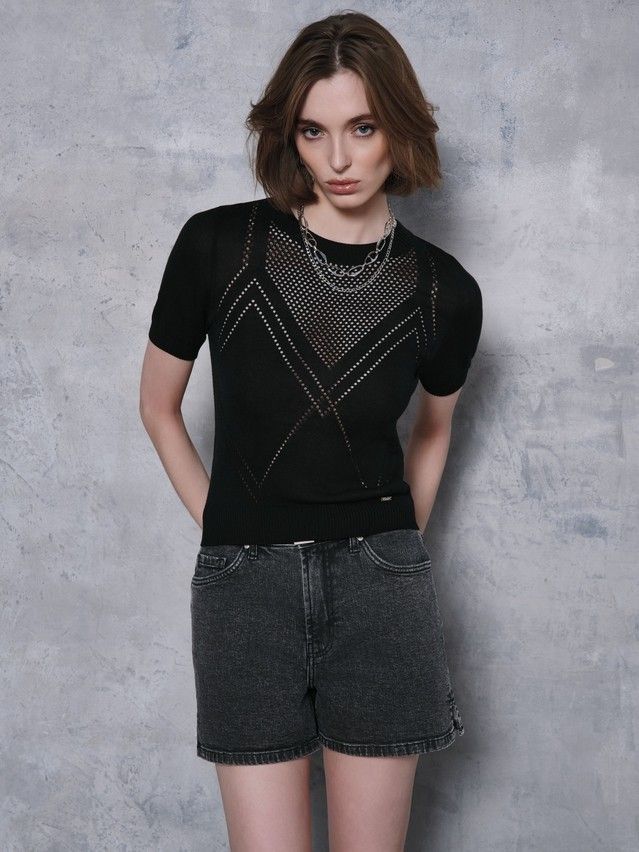 Шорты джинсовые женские CE CON-653, р.170-94, washed black - 5