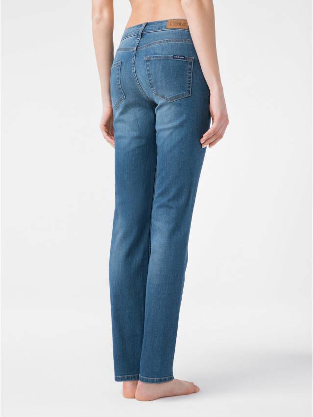 Proste jeansy ze średnim stanem CON-154 Lycra®, r.170-102, mid stone - 2