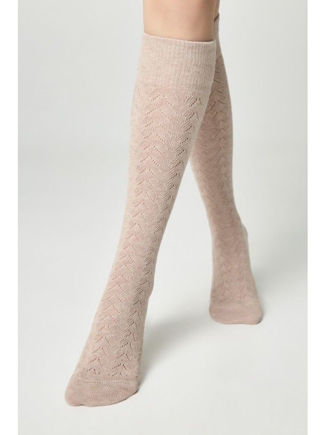 Podkolanówki damskie CONTE ELEGANT CLASSIC, r.36-39, 010 biały - 2