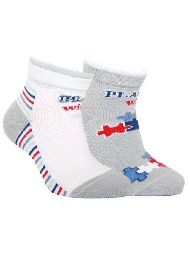 Skarpety dziecięce TIP-TOP (2 pary) 7С-91СП, r. 18-20, 702 biały-szary - 1