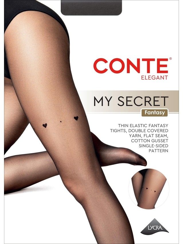 Rajstopy damskie CONTE ELEGANT MY SECRET, r.2, nero - 3