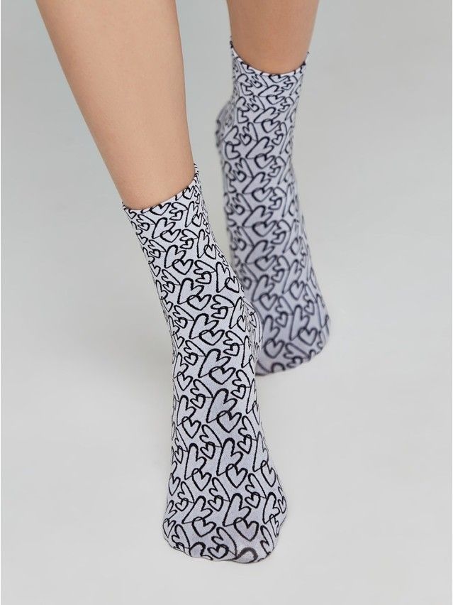 Skarpetki damskie CONTE ELEGANT FANTASY, r.36-39, nero-bianco - 1