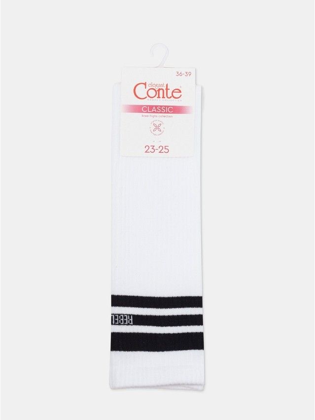 Podkolanówki damskie CONTE ELEGANT CLASSIC, r.36-39, 009 biały - 5