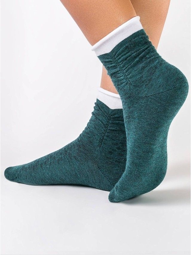 Skarpety damskie bawełna COMFORT (bez gumki) 14С-75СП, r. 25, 048 ciemnoturkusowy - 1