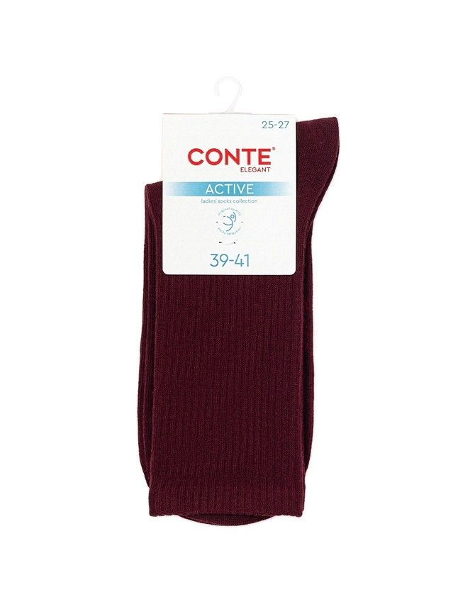 Skarpetki damskie CONTE ELEGANT ACTIVE, r.36-38, 000 bordowy - 2