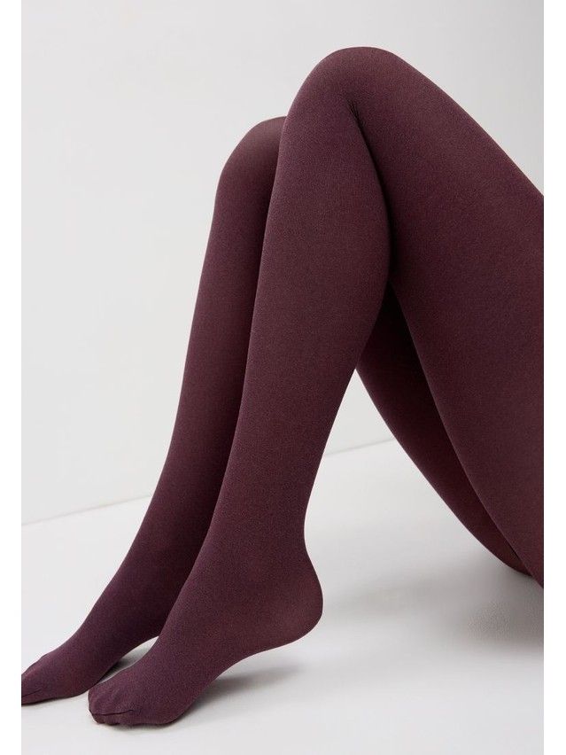 Rajstopy damskie CONTE ELEGANT TRENDY MELANGE, r.2, melanzana - 7