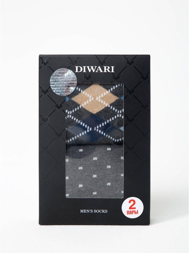 Skarpetki męskie DIWARI (2 pary) 17С-68СП, r. 40-41, 718 ciemnoszary - 1